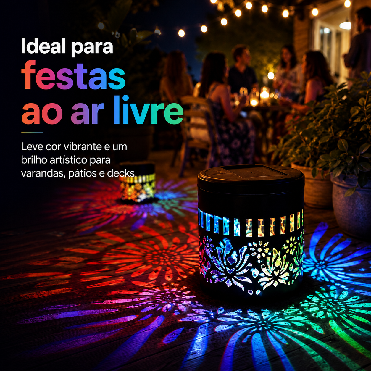 GlowGarden - Lanterna Solar Decorativa para Jardim