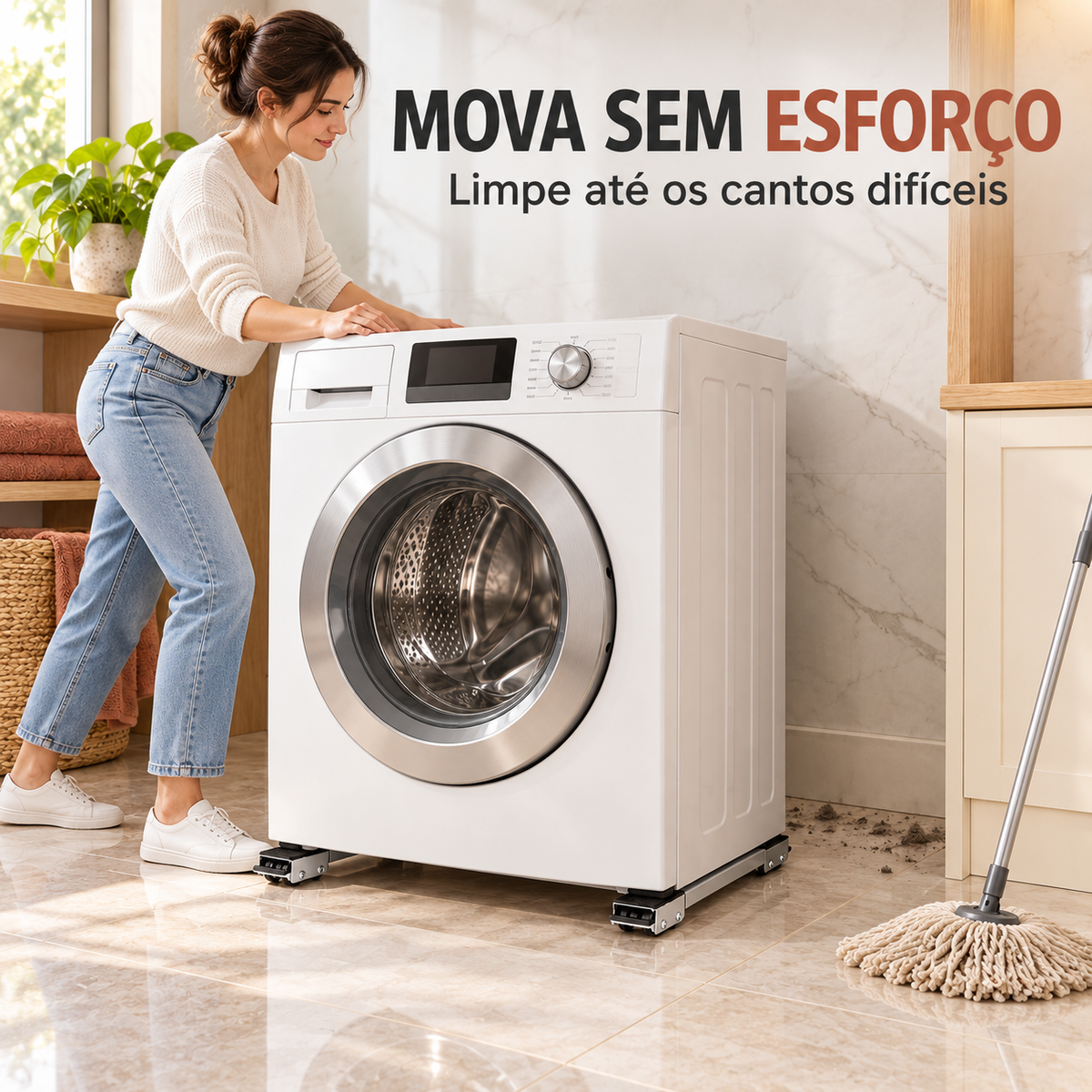 MoveMax - Suporte Rodinhas para Eletrodomésticos com Freio