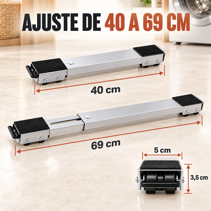 MoveMax - Suporte Rodinhas para Eletrodomésticos com Freio