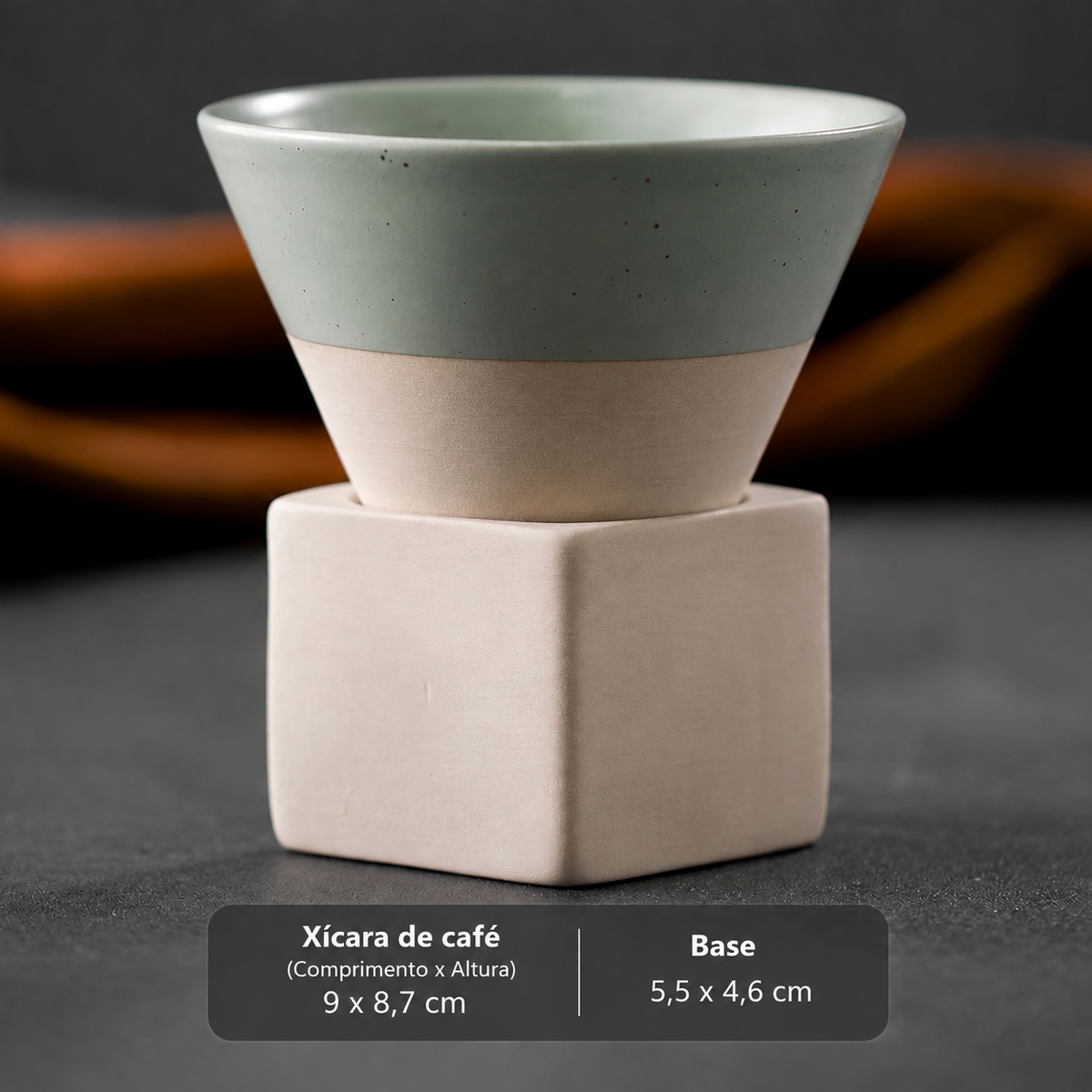 Xícara de Cerâmica Cone Japonesa Retrô para Café