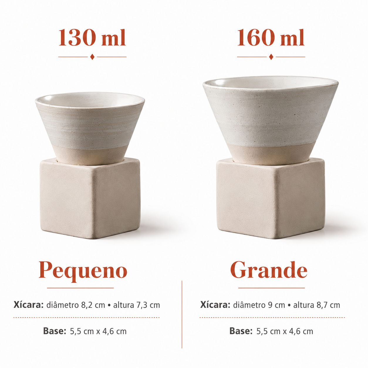 Xícara de Cerâmica Cone Japonesa Retrô para Café