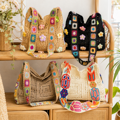 Bolsa Transversal Floral Patchwork