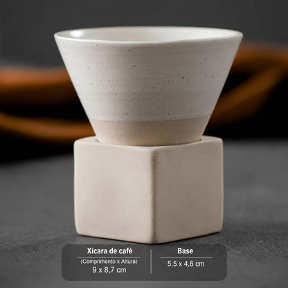 Xícara de Cerâmica Cone Japonesa Retrô para Café