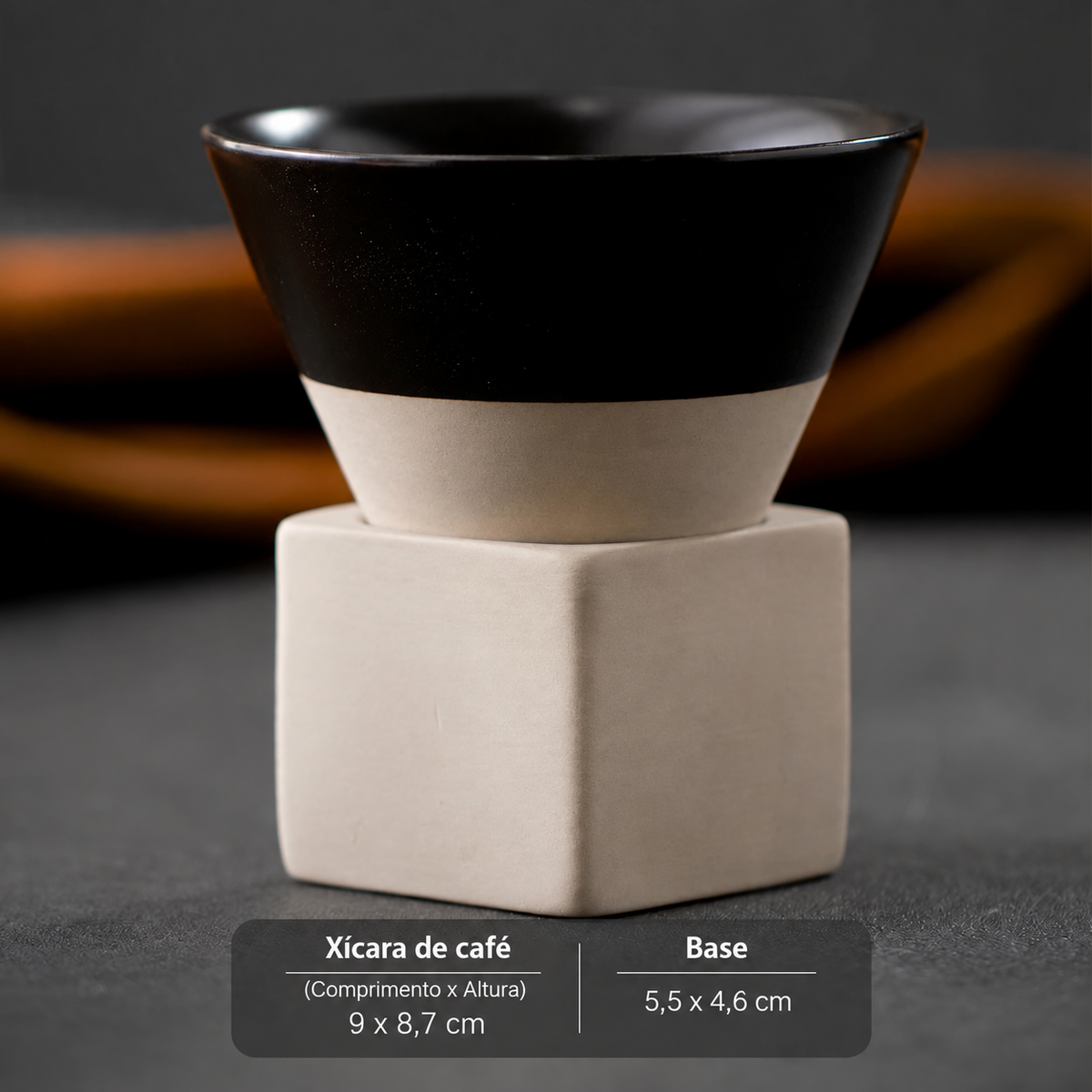 Xícara de Cerâmica Cone Japonesa Retrô para Café