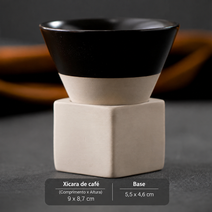 Xícara de Cerâmica Cone Japonesa Retrô para Café