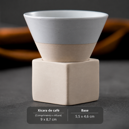 Xícara de Cerâmica Cone Japonesa Retrô para Café