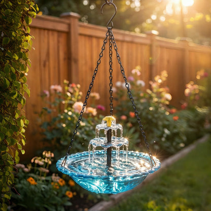 AquaBird - Fonte Solar Suspensa para Banho de Pássaros