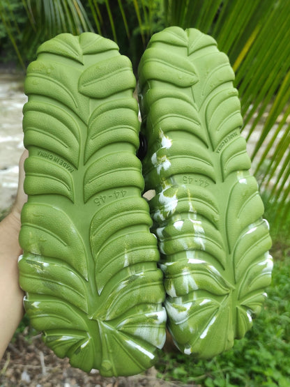 Sandália Slide EVA Estampa Monstera