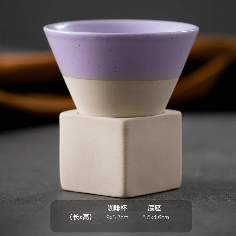 Xícara de Cerâmica Cone Japonesa Retrô para Café