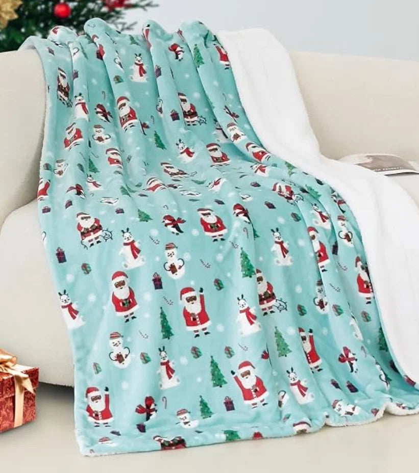 Manta de Natal Gingerbread em fleece