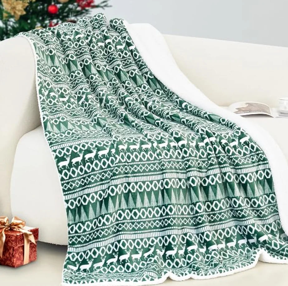 Manta de Natal Gingerbread em fleece