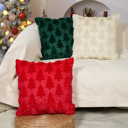 Capa de almofada de Natal com textura — Sino com laço