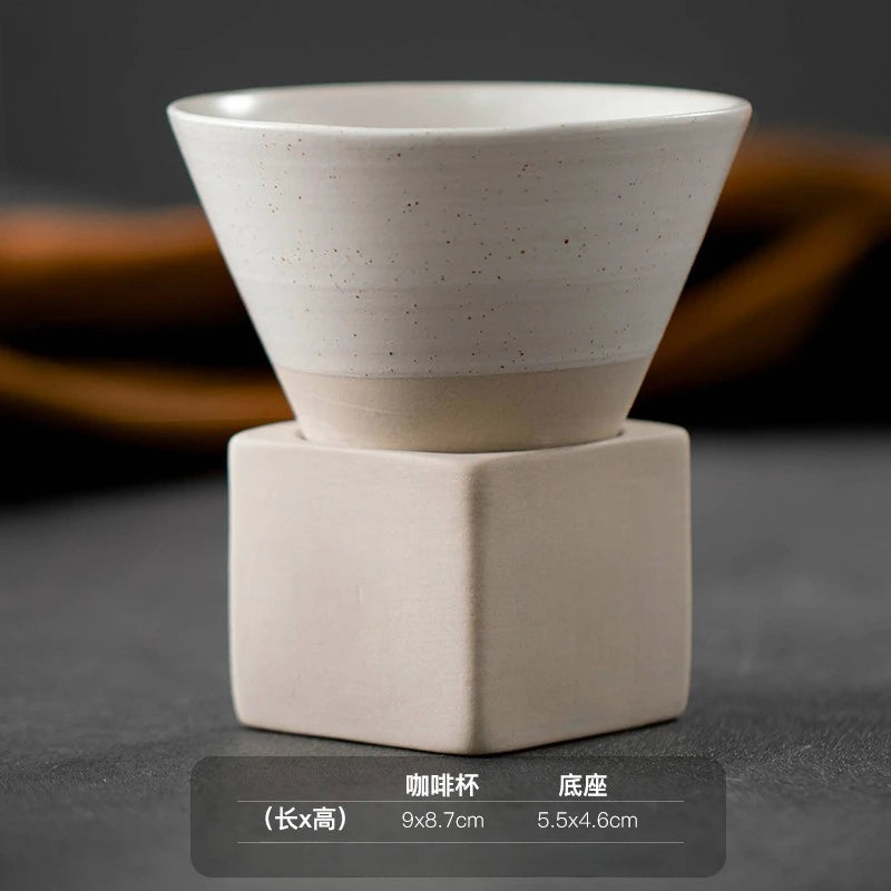 Xícara de Cerâmica Cone Japonesa Retrô para Café
