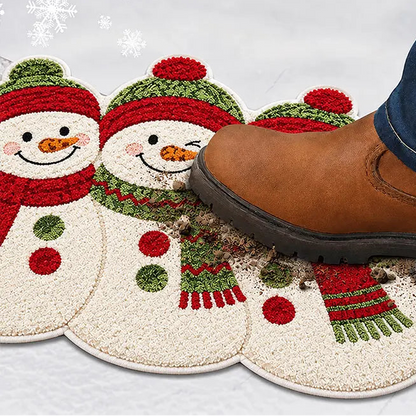 Tapete de Natal Bonecos de Neve