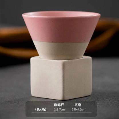 Xícara de Cerâmica Cone Japonesa Retrô para Café