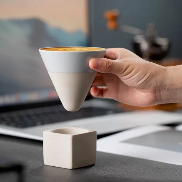 Xícara de Cerâmica Cone Japonesa Retrô para Café