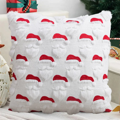 Capa de almofada de Natal com textura — Sino com laço