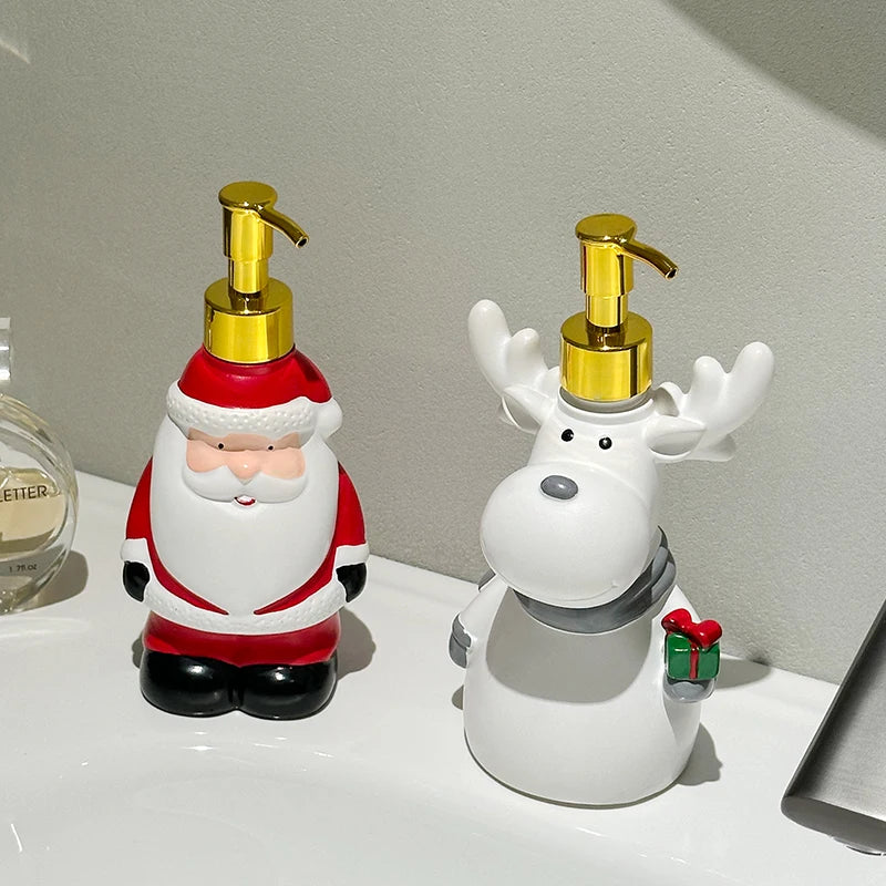 Dispenser de sabonete líquido de Natal em resina