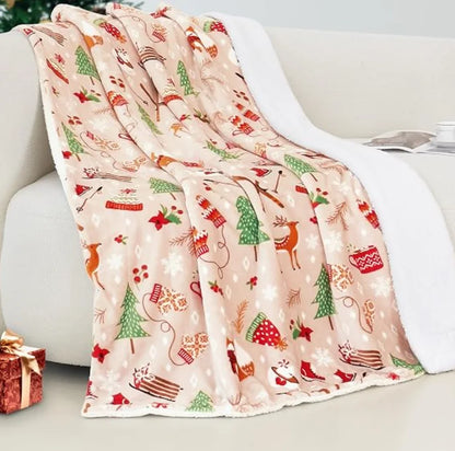 Manta de Natal Gingerbread em fleece