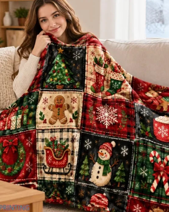 Manta de Natal Aconchego em fleece