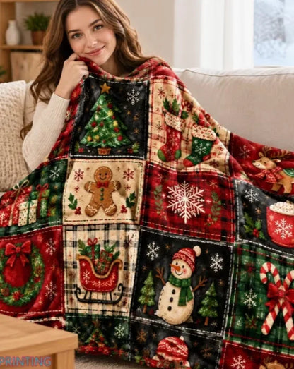 Manta de Natal Aconchego em fleece