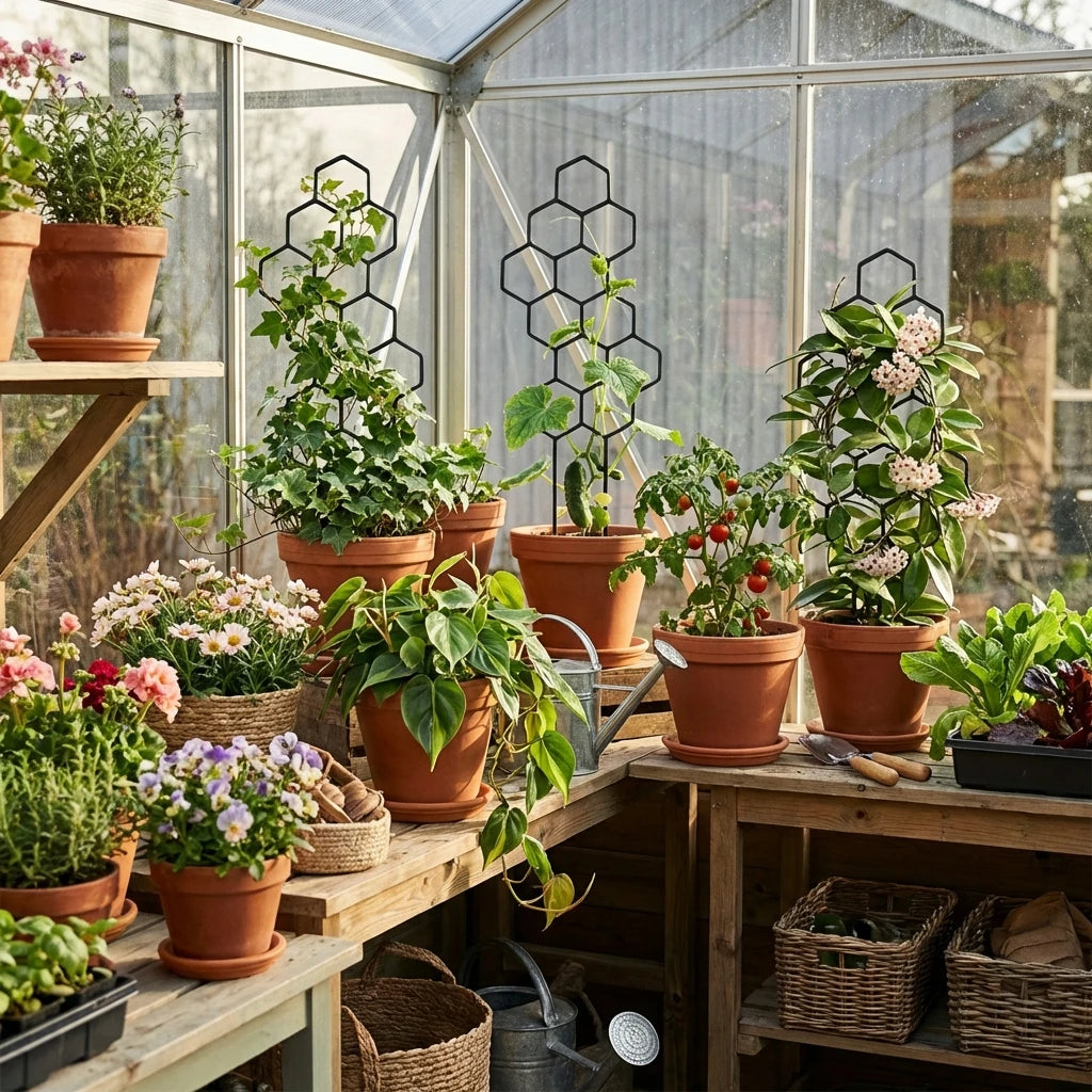 Treliça Colmeia para Plantas Trepadeiras