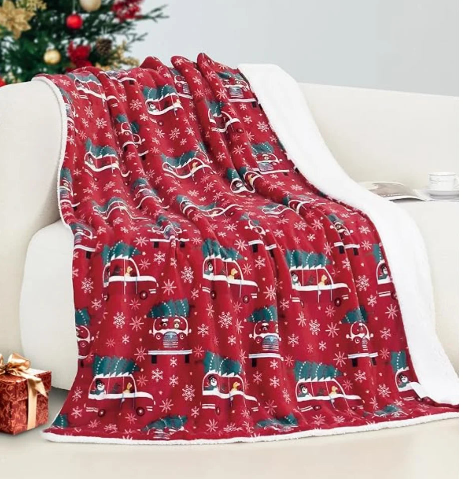 Manta de Natal Gingerbread em fleece