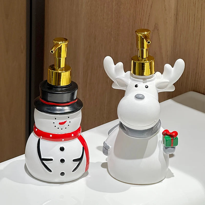 Dispenser de sabonete líquido de Natal em resina