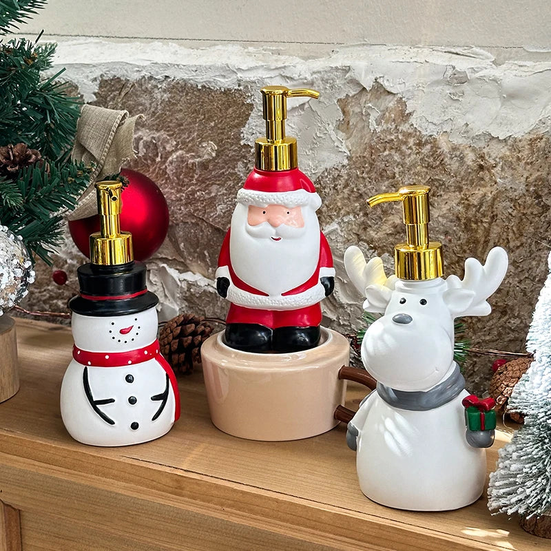 Dispenser de sabonete líquido de Natal em resina