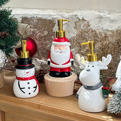 Dispenser de sabonete líquido de Natal em resina