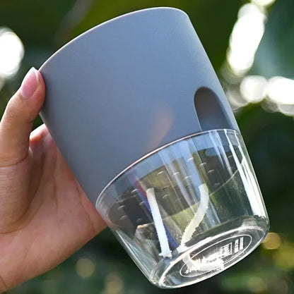Vaso Autoirrigável Transparente com Reservatório de Água