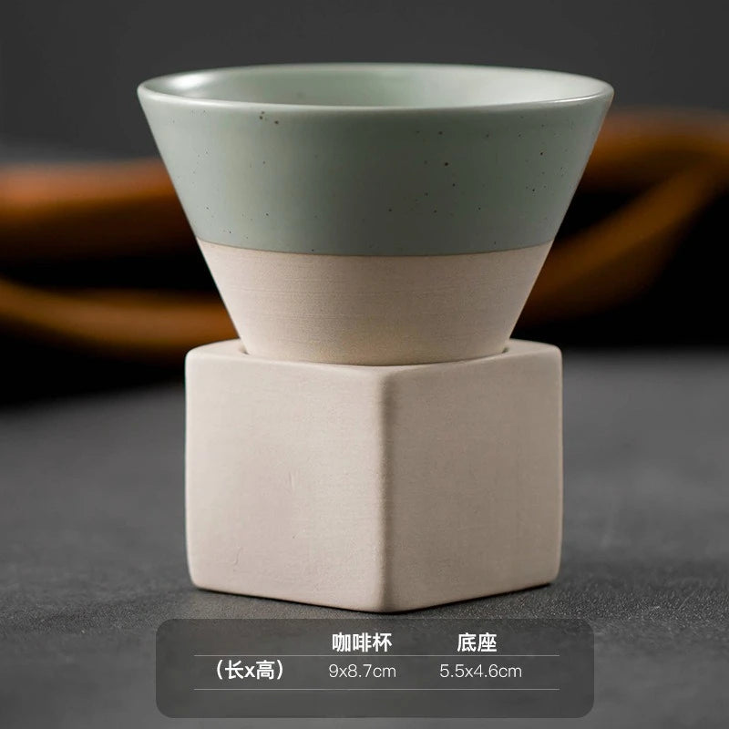 Xícara de Cerâmica Cone Japonesa Retrô para Café