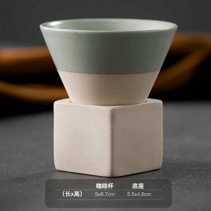 Xícara de Cerâmica Cone Japonesa Retrô para Café