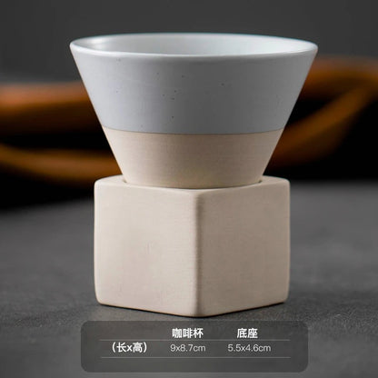 Xícara de Cerâmica Cone Japonesa Retrô para Café