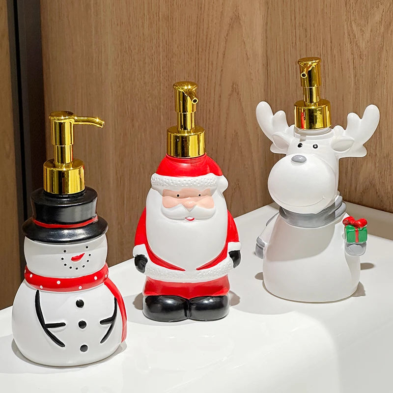 Dispenser de sabonete líquido de Natal em resina