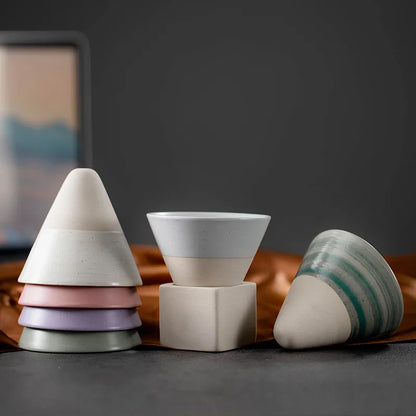 Xícara de Cerâmica Cone Japonesa Retrô para Café