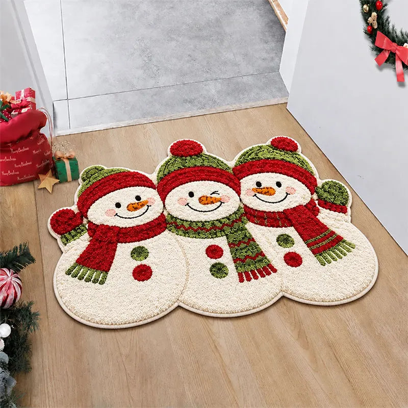 Tapete de Natal Bonecos de Neve