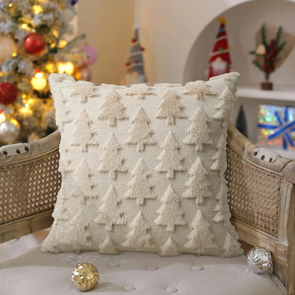 Capa de almofada de Natal com textura — Sino com laço