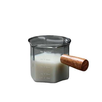 Copo Medidor Hexagonal de Vidro para Café e Leite