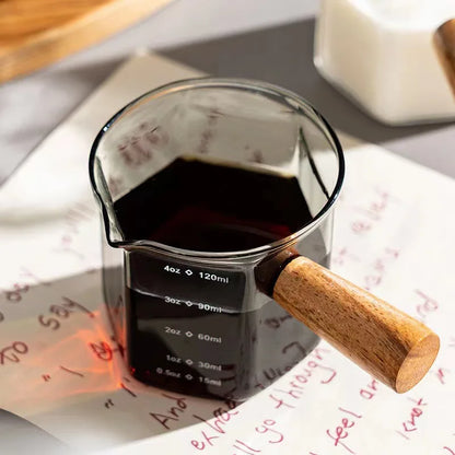 Copo Medidor Hexagonal de Vidro para Café e Leite
