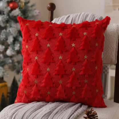 Capa de almofada de Natal com textura — Sino com laço