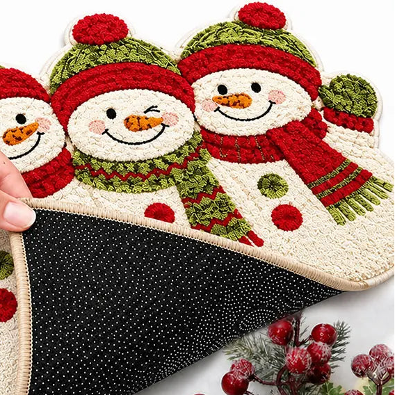 Tapete de Natal Bonecos de Neve