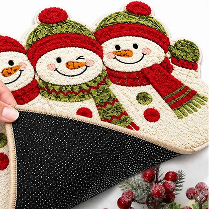 Tapete de Natal Bonecos de Neve