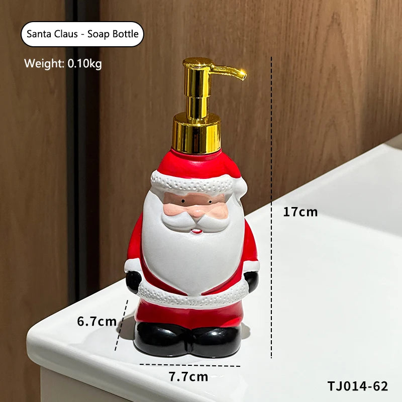 Dispenser de sabonete líquido de Natal em resina