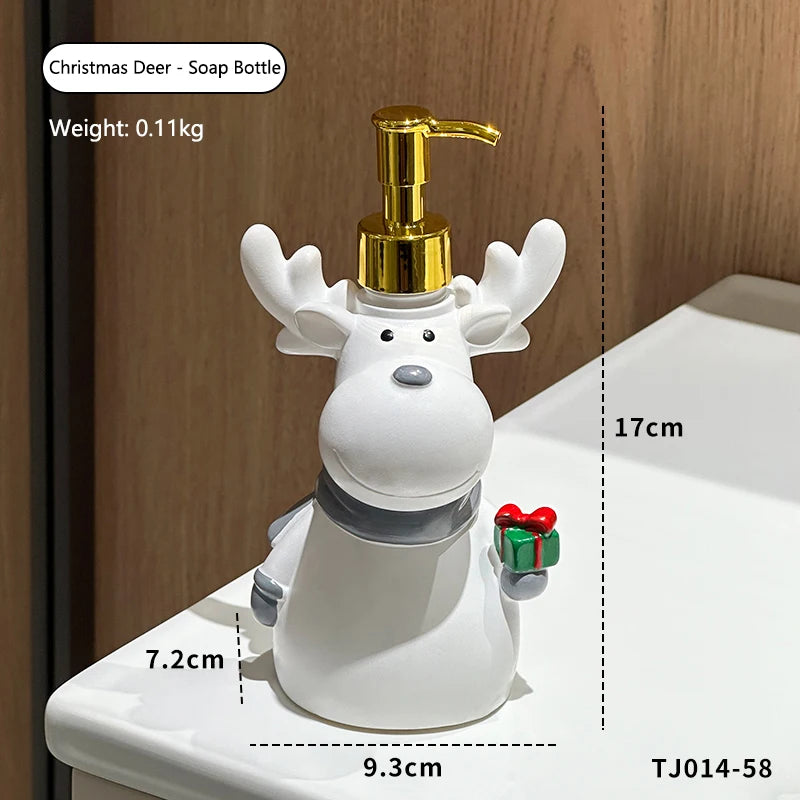 Dispenser de sabonete líquido de Natal em resina