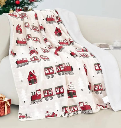 Manta de Natal Gingerbread em fleece