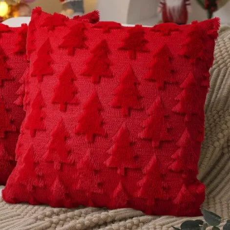 Capa de almofada de Natal com textura — Sino com laço