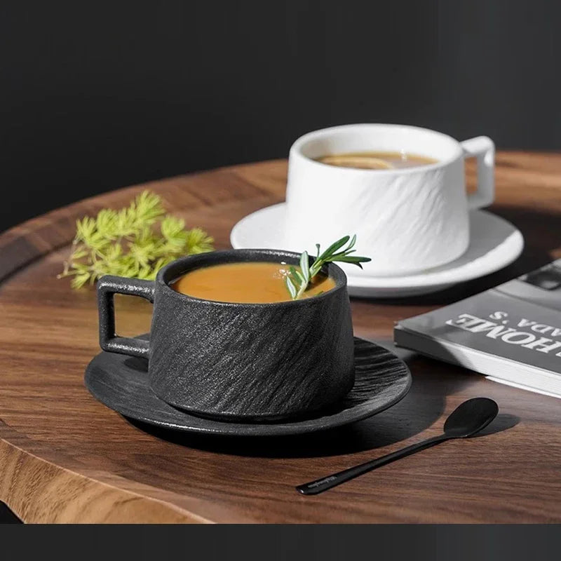 Conjunto de Xícaras de Cerâmica Estilo Japonês com Bandeja