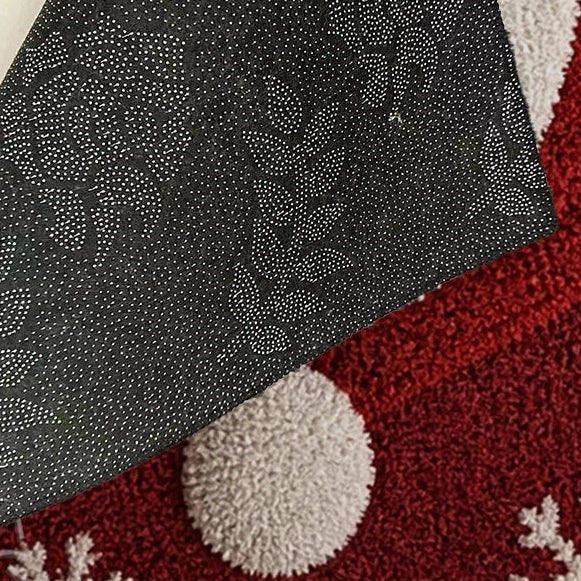 Tapete de Natal Papai Noel com flocos de neve