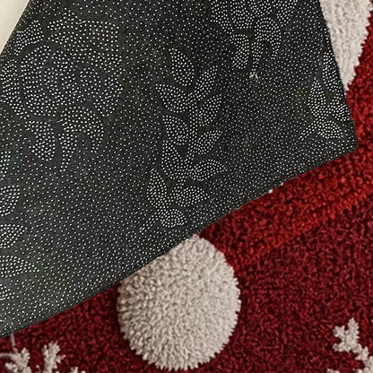 Tapete de Natal Papai Noel com flocos de neve